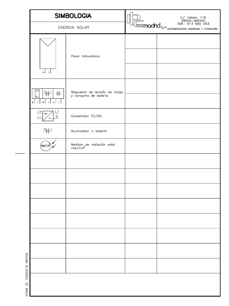Simbologia Energia Solar PDF