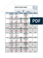 Horários avaliação curso Direito noite