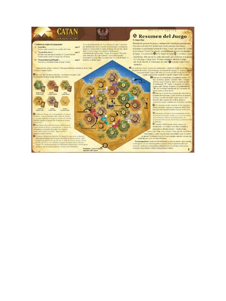 Catan-Antiguo Egipto-Reglas-ES | PDF