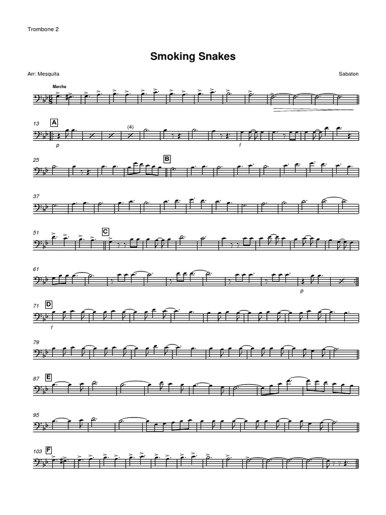 Smoking Snakes Trombone 2 PDF