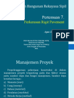 Perencanaan Bangunan Rekayasa Sipil: Perkerasan Rigit Pavement