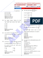 Final Jee-Main Examination - January, 2023: Mathematics Test Paper With Answer