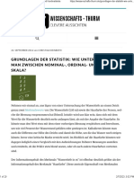 Grundlagen Der Statistik Nominal-, Ordinal - Und Kardinalskala