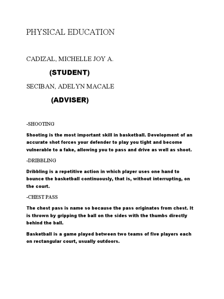 Physical Education | PDF | Foods | Nutrition