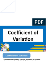 Measuring variability with the coefficient of variation