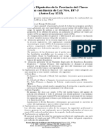 La Cámara de Diputados de La Provincia Del Chaco Sanciona Con Fuerza de Ley Nro. 187-J (Antes Ley 1215)