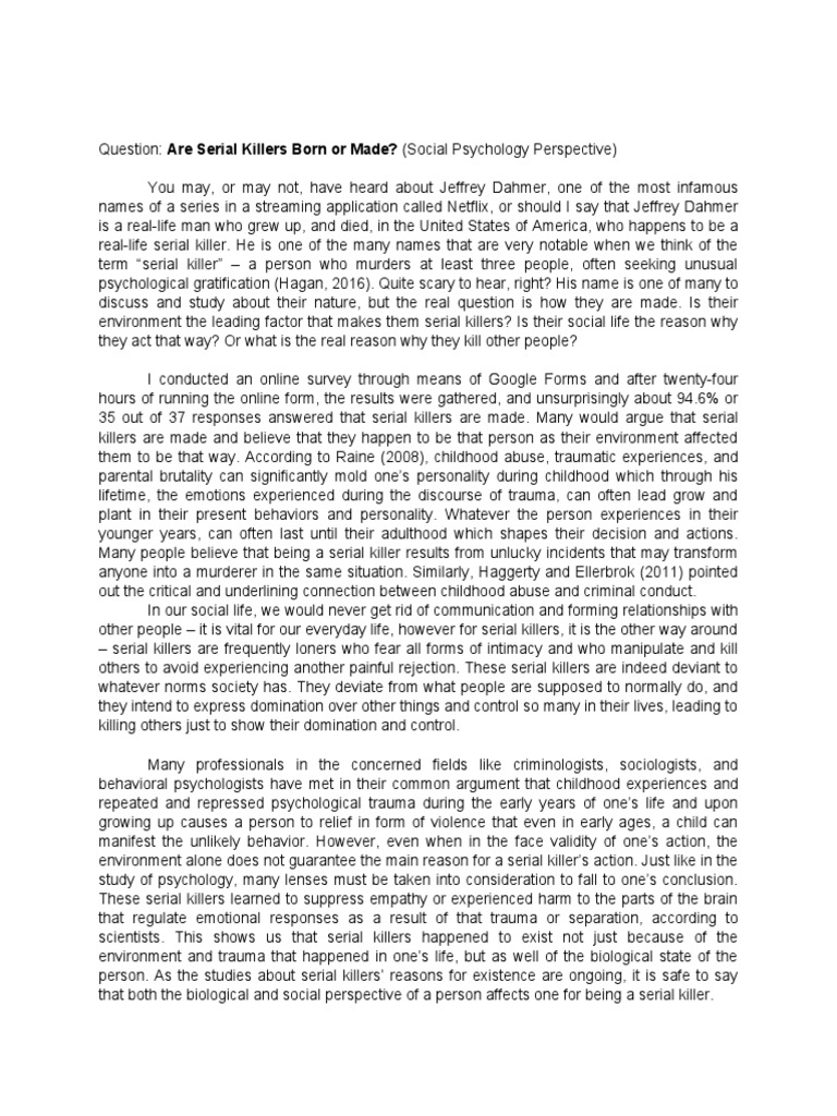Image Result For Are Serialers Born Or Made Psychology Today