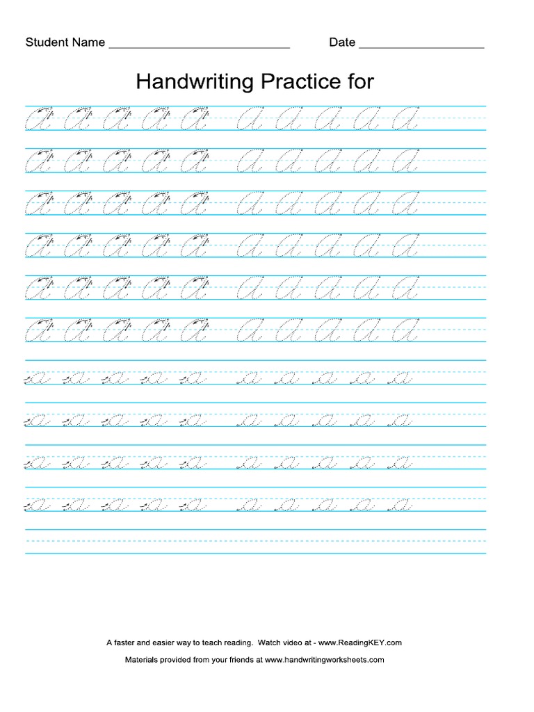 Cursive Writing Practice | PDF