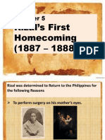 Chapter 5 Rizals Homecoming 1887 1888