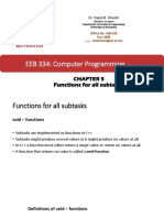EEB 334 - Chapter 5 Final 2022 - Void Functions