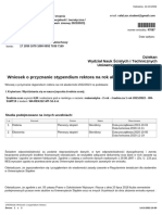 Wniosek o Przyznanie Stypendium Rektora Na Rok Akademicki 2022/2023