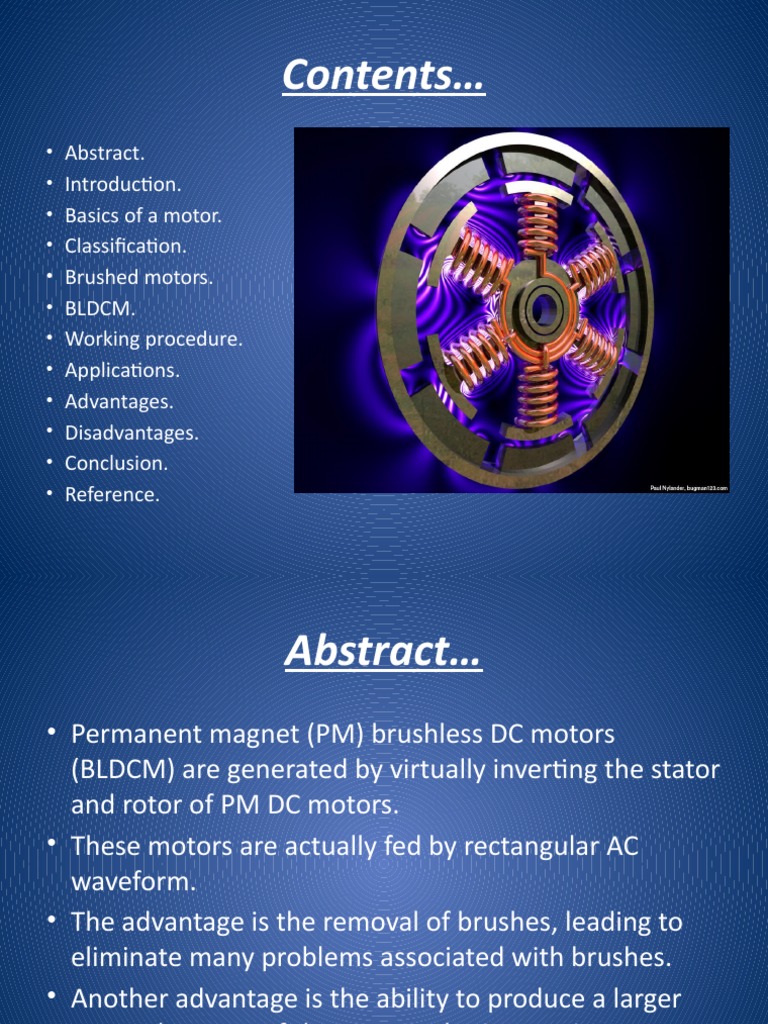 Advantages of Brushless DC Motors | PDF | Technology & Engineering