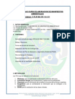 Plan Del Curso Manifiesto Ambiental