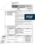 Especificaciones técnicas de conserva de bofe de res para Qali Warma