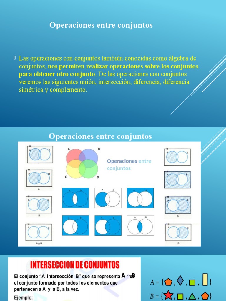 Operaciones con Conjuntos: Unión y Más | PDF | Informática | Tecnología