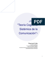 Colle Teoría Cognitiva Sistémica de La Comunicación.