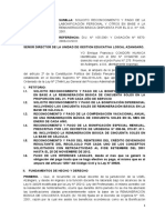 Solicitud de Reconocimiento Decreto de Urgencia #105