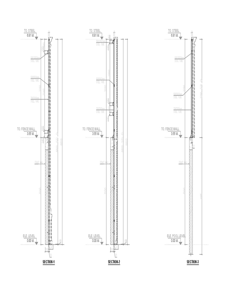 Elevation Measurements for Pool and Fence | PDF | Science & Mathematics