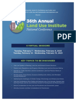 LAND USE INSTITUTE - 36th Annual Land Use Conference Program