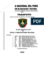 Sillabus Desarrollado Etica y Deontoligia - Protectores 2022-Ii