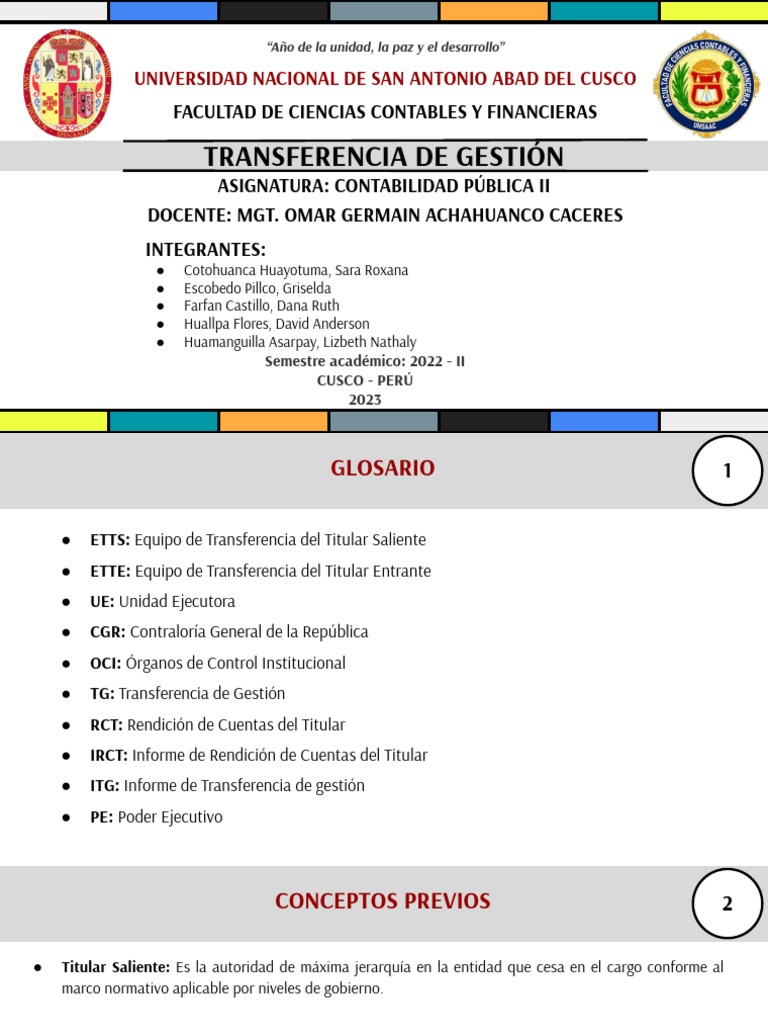 Proceso de Transferencia de Gestión | PDF | Responsabilidad | Alcalde