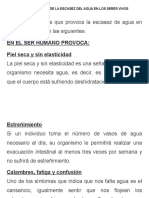 Consecuencias de La Escasez Del Agua en Los Seres Vivos