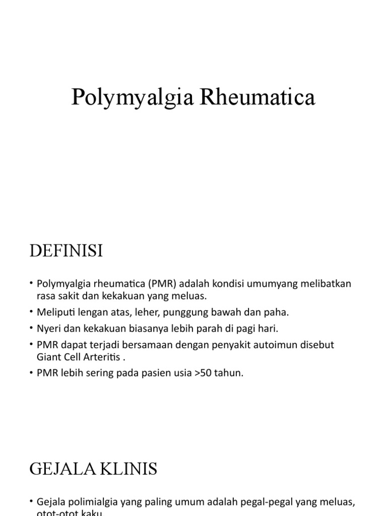 Polymyalgia Rheumatica: A Common Inflammatory Condition Causing ...