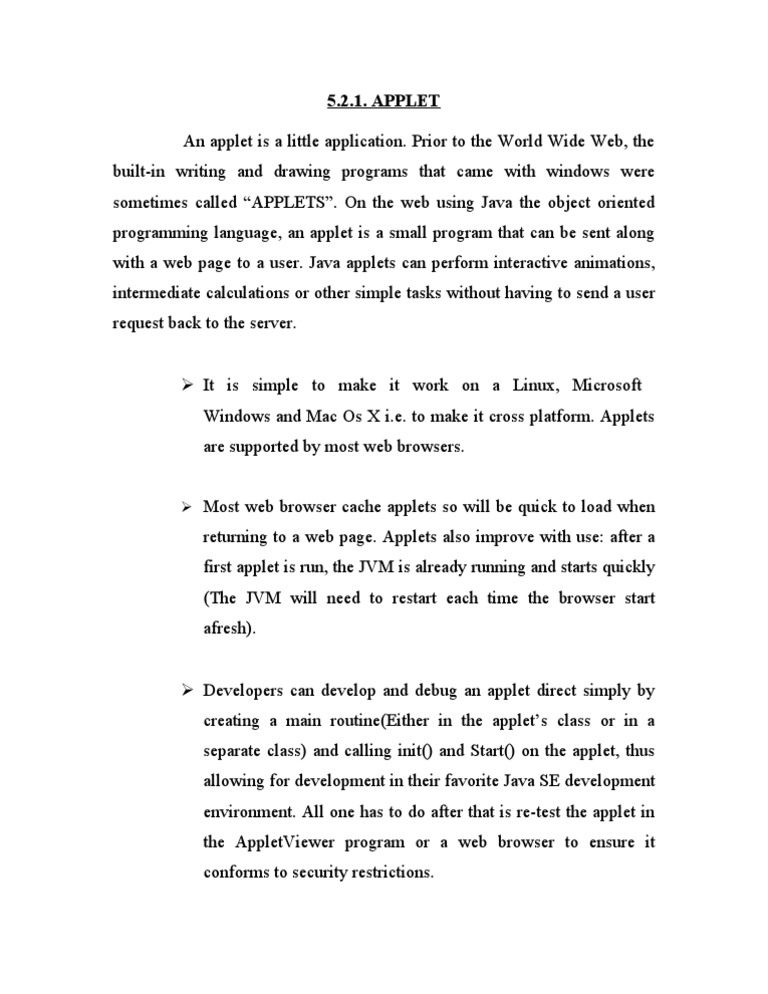 5.2.1. Applet | PDF | Computers