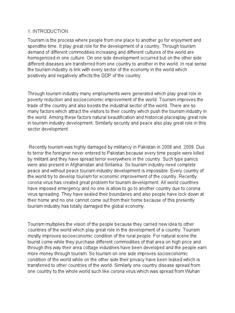 Case Study 2 Pdf Tourism Employment