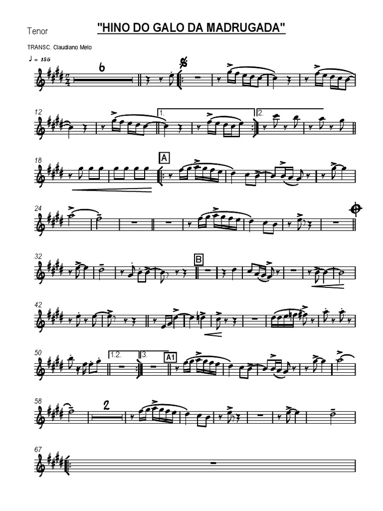 Hino Do Galo Da Madrugada Tenor 20150111 1858 PDF