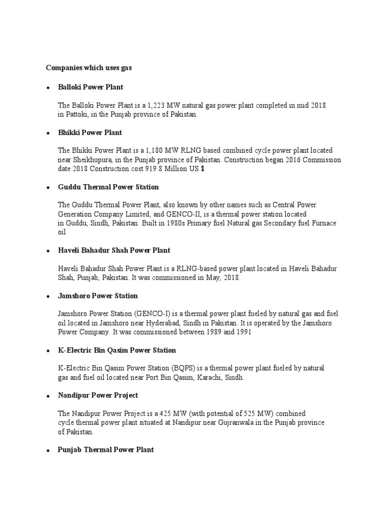 Industries Which Uses Natural Gas PDF