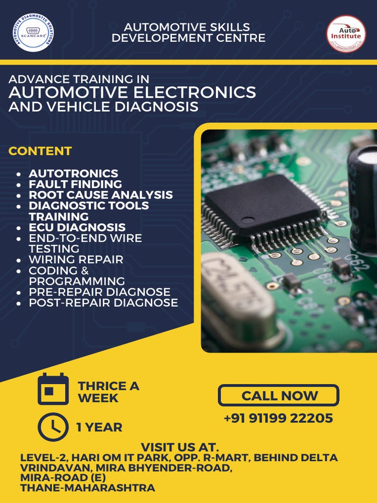 Advanced Training in Automotive Electronics and Vehicle Diagnosis A
