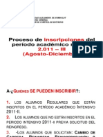 Proceso Inscrip 2011 III
