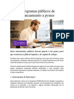 3.7.-Tres Prohramas de Financiamiento A Pyme