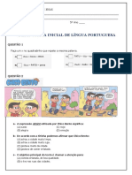 Diagnóstica inicial de língua portuguesa