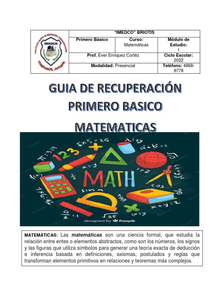 Guia de Recuperación Prof. Ever | PDF | Números | Lógica matemática