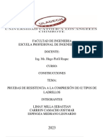 Ensayo de Resistencia de Compresion de Ladrillos - Construcciones