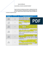 Guia de Calificación - Lista de verificación