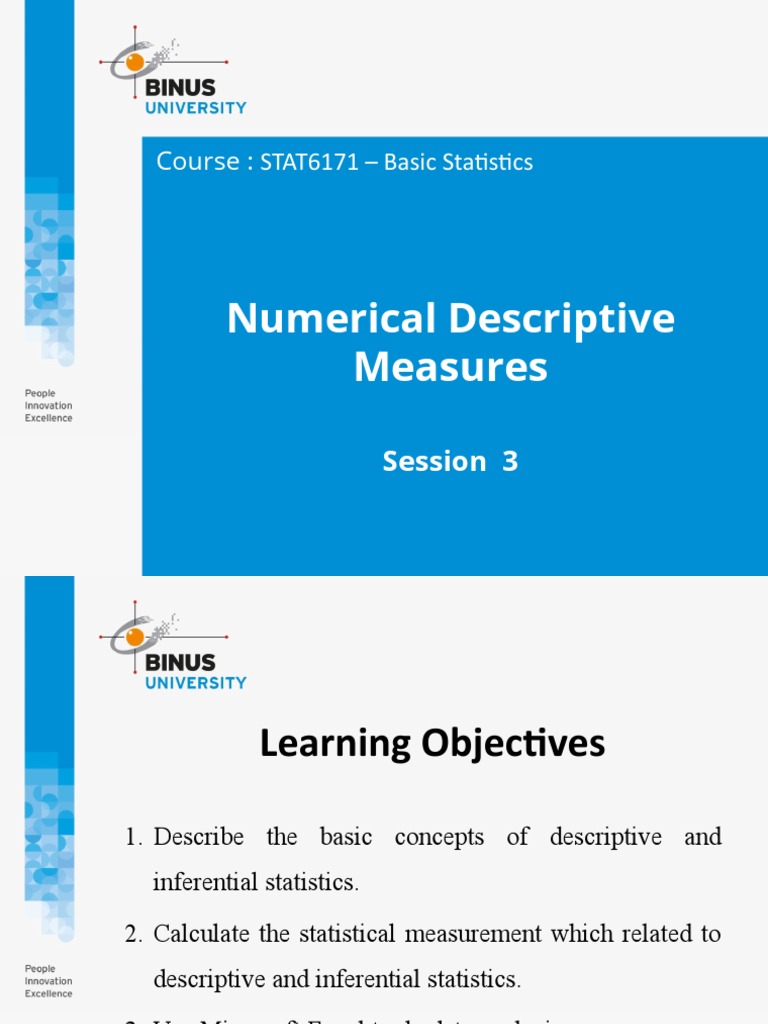 Numerical Descriptive Measures | PDF | Standard Score | Mean