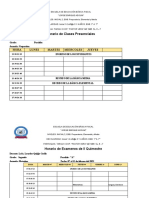 Horario Examenes Ii Quimestre 2do A Matutina