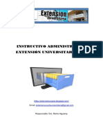 Instructivo Administrativo de Extension Universitaria Una