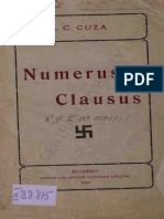 A.C. Cuza - Numerus Clausus - 1924