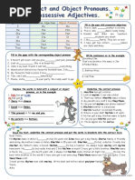 Subject and Object Pronouns. Possessive Adjectives