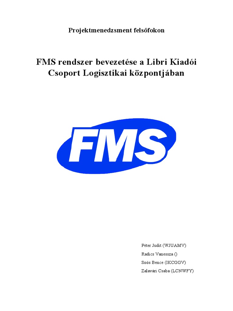 Projektmenedzsment Felsőfokon FMS 2 PDF