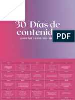 30 Días de Contenido para Tus Redes