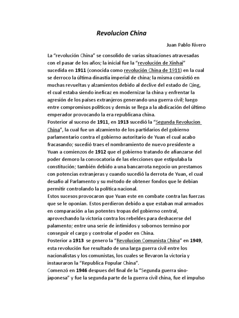 Evolución de la Revolución China | PDF | Mao Zedong | Comunismo