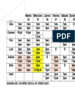 Horario 2023