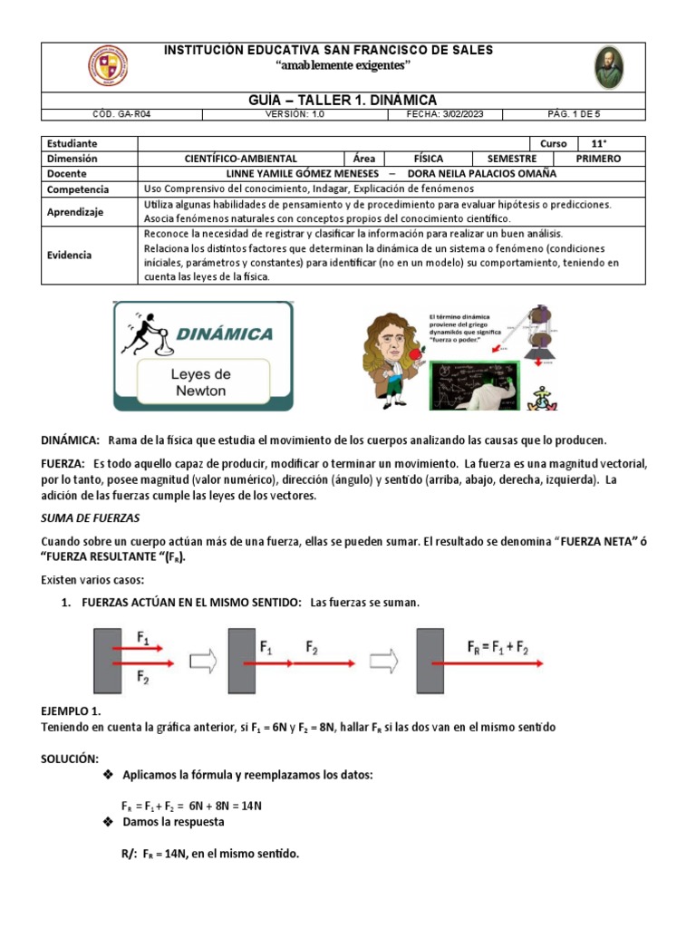 Tipos y Ejemplos de Fuerza en Física | PDF | Fuerza | Las leyes del ...