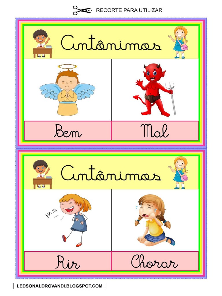 Fichas Dos Antonimos | PDF