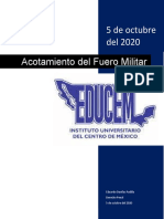 Acotamiento Del Fuero Militar